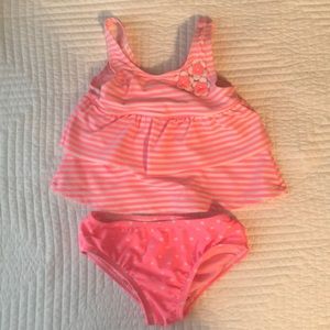 Tankini Bright Orange/Pink